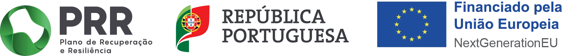 PRR - Rep&uacute;blica Portuguesa - Financiado pela Uni&atilde;o Europeia - NextGenerationEU